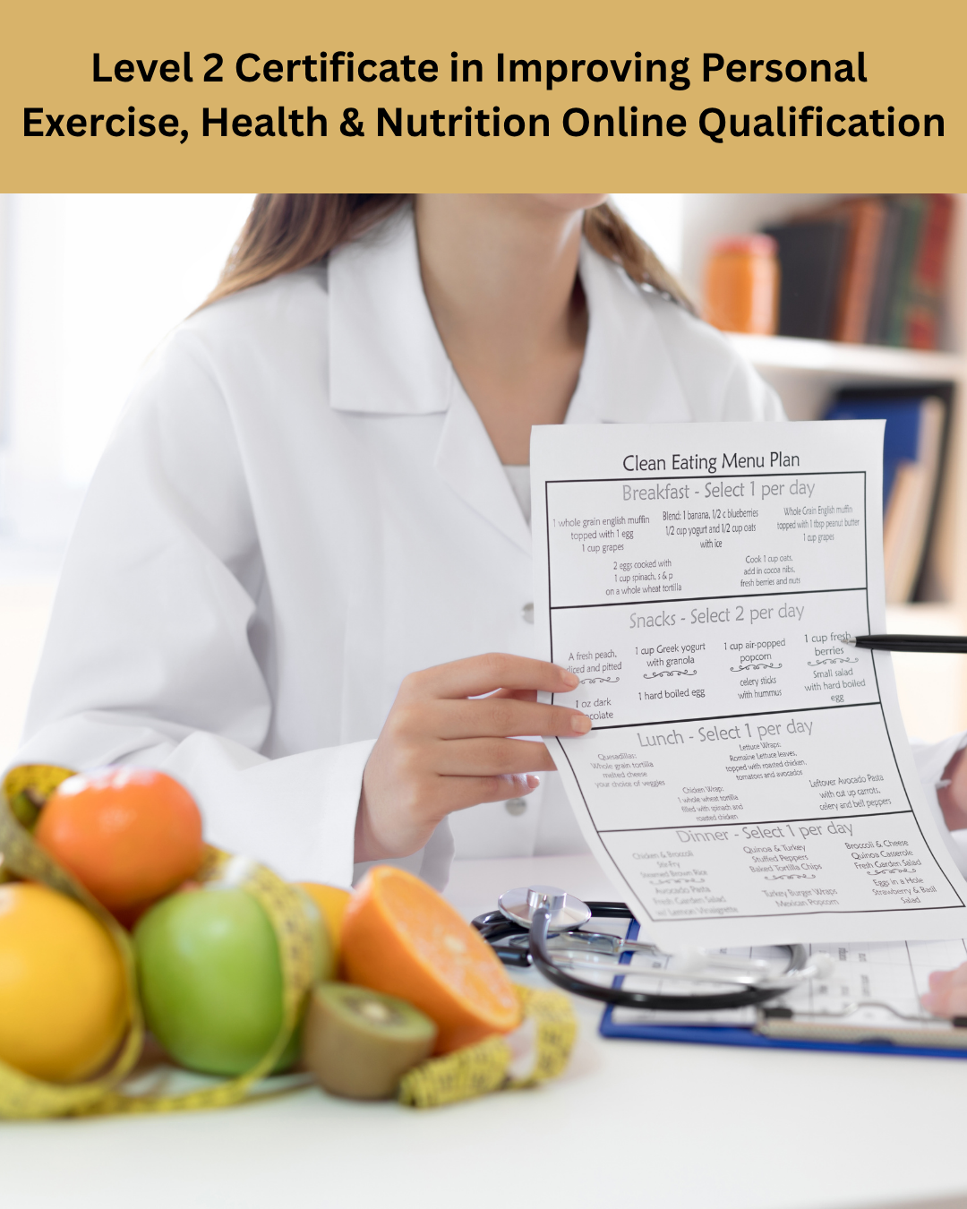 Level 2 Certificate in Improving Personal Exercise, Health and Nutrition Online Qualification